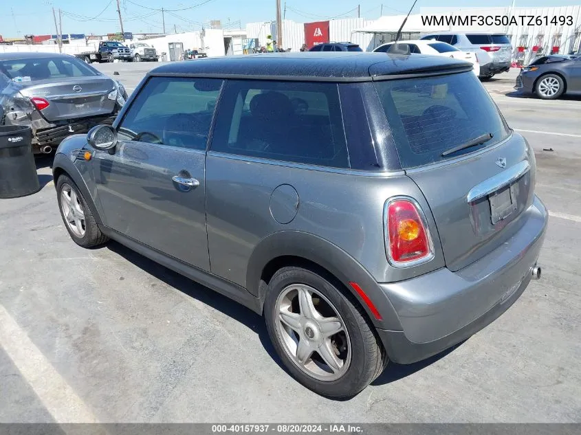 2010 Mini Cooper VIN: WMWMF3C50ATZ61493 Lot: 40157937