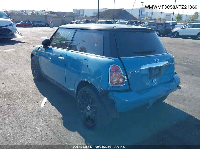 2010 Mini Cooper VIN: WMWMF3C58ATZ21369 Lot: 40235747