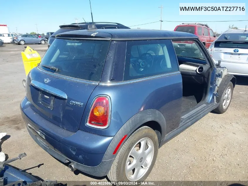 2010 Mini Cooper VIN: WMWMF3C50ATZ27716 Lot: 40258601