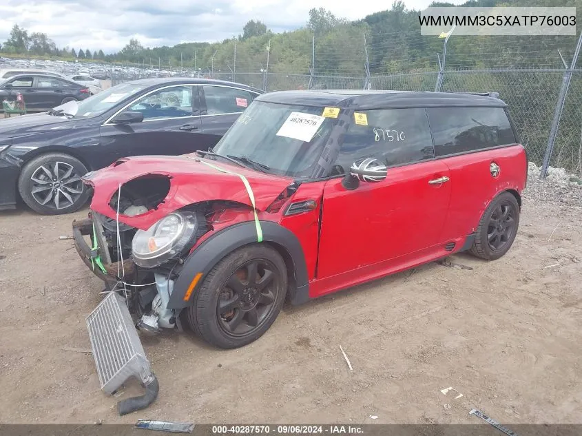 2010 Mini Cooper S Clubman VIN: WMWMM3C5XATP76003 Lot: 40287570