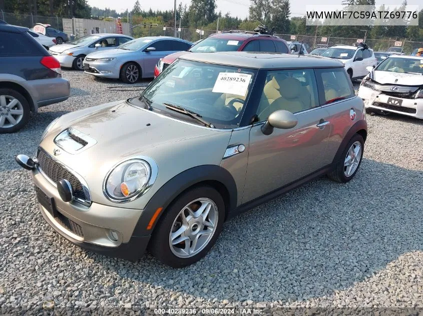 2010 Mini Cooper S VIN: WMWMF7C59ATZ69776 Lot: 40289236