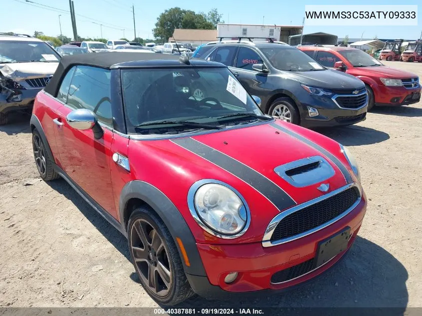 2010 Mini Cooper S VIN: WMWMS3C53ATY09333 Lot: 40387881