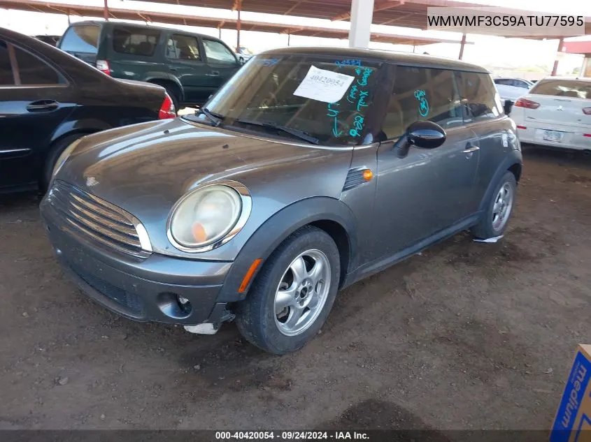 2010 Mini Cooper VIN: WMWMF3C59ATU77595 Lot: 40420054