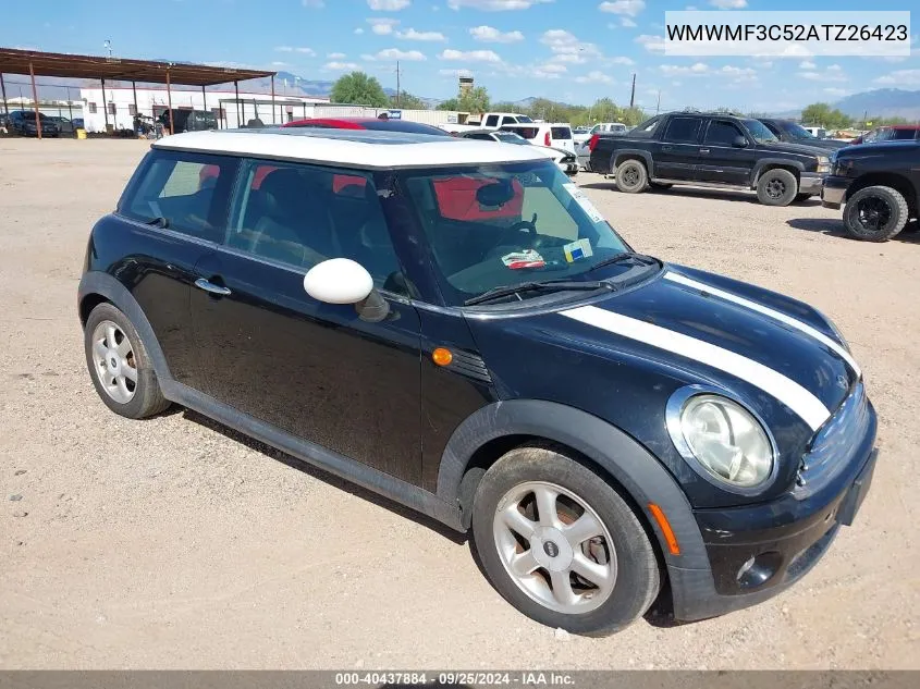 2010 Mini Cooper VIN: WMWMF3C52ATZ26423 Lot: 40437884