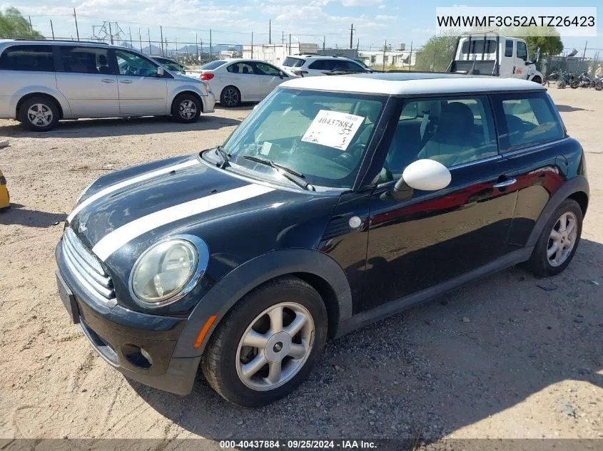 2010 Mini Cooper VIN: WMWMF3C52ATZ26423 Lot: 40437884