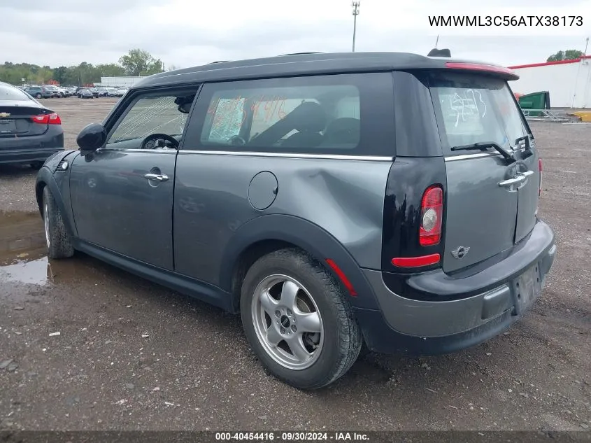 2010 Mini Cooper Clubman VIN: WMWML3C56ATX38173 Lot: 40454416