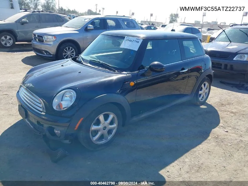 2010 Mini Cooper VIN: WMWMF3C55ATZ22737 Lot: 40462798