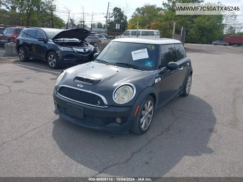 2010 Mini Cooper S VIN: WMWMF7C50ATX45246 Lot: 40509114