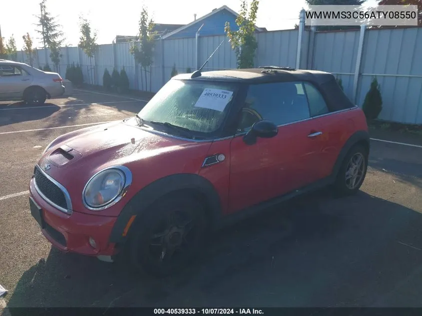 2010 Mini Cooper S S VIN: WMWMS3C56ATY08550 Lot: 40539333