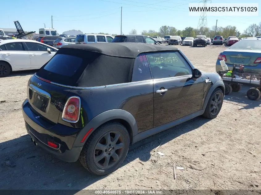 2010 Mini Cooper S S VIN: WMWMS3C51ATY51029 Lot: 40540575