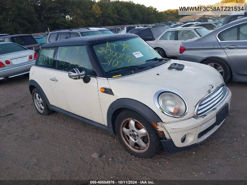 2010 Mini Cooper VIN: WMWMF3C58ATZ21534 Lot: 40554976