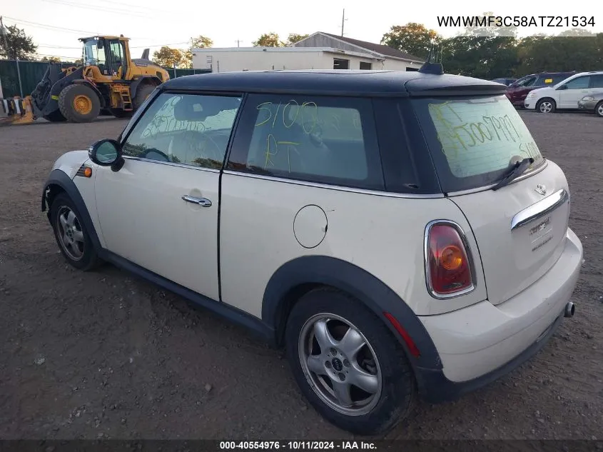 2010 Mini Cooper VIN: WMWMF3C58ATZ21534 Lot: 40554976