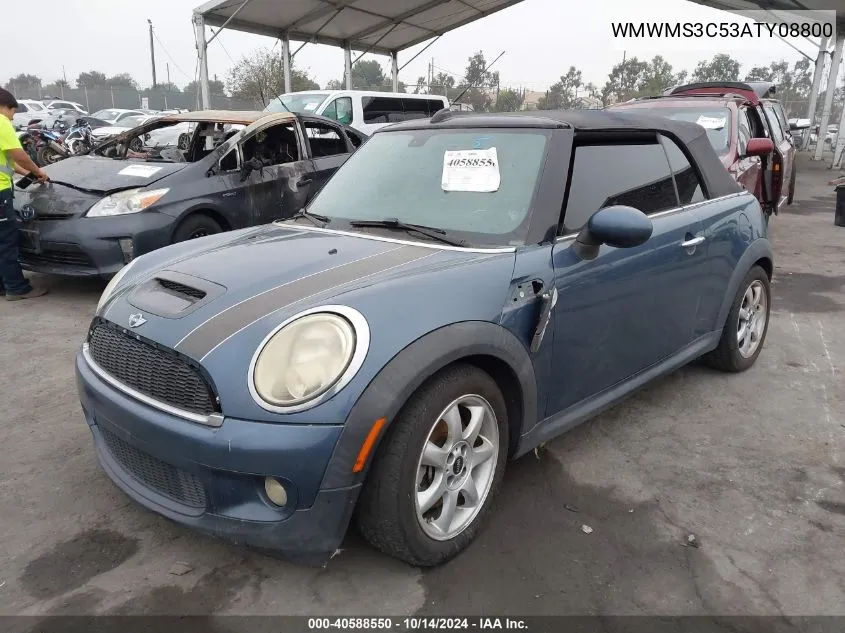 2010 Mini Cooper S VIN: WMWMS3C53ATY08800 Lot: 40588550