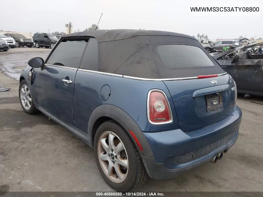 2010 Mini Cooper S VIN: WMWMS3C53ATY08800 Lot: 40588550