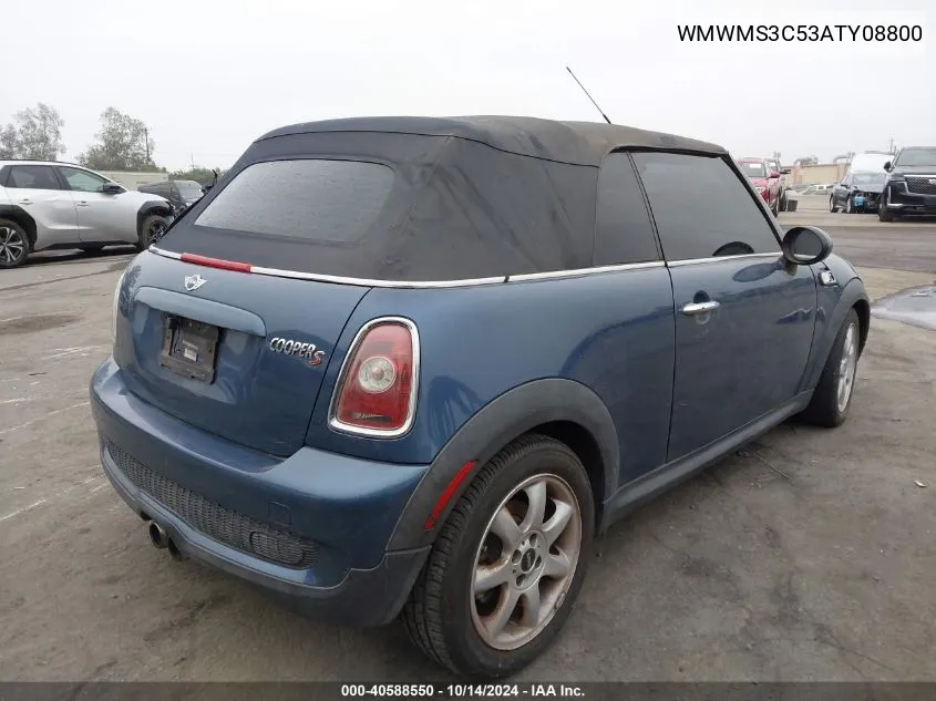 2010 Mini Cooper S VIN: WMWMS3C53ATY08800 Lot: 40588550