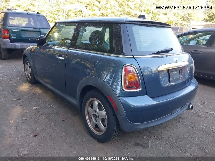 2010 Mini Cooper VIN: WMWMF3C57ATZ26384 Lot: 40595913