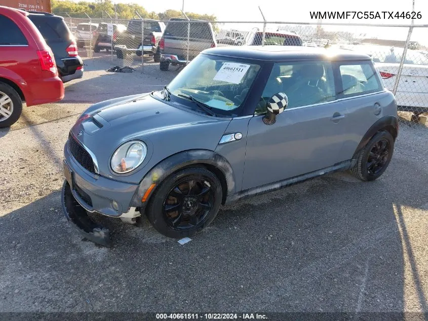 2010 Mini Cooper S VIN: WMWMF7C55ATX44626 Lot: 40661511