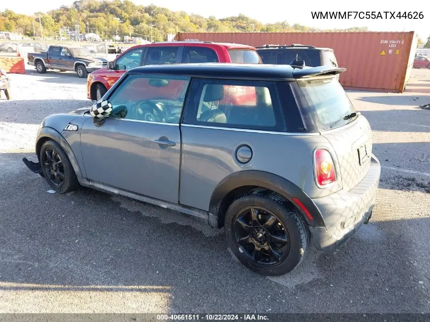 2010 Mini Cooper S VIN: WMWMF7C55ATX44626 Lot: 40661511