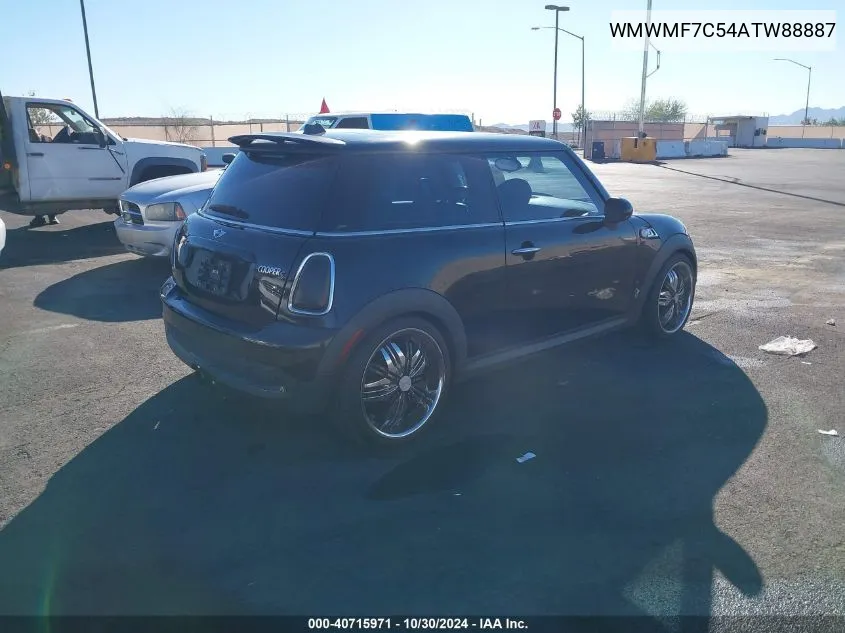 2010 Mini Cooper S VIN: WMWMF7C54ATW88887 Lot: 40715971