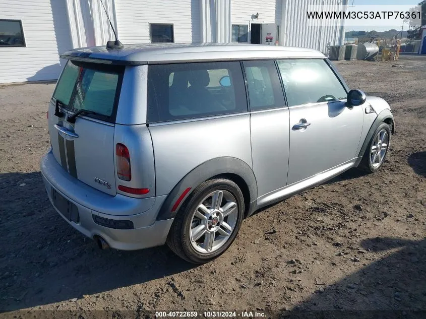 2010 Mini Cooper S Clubman VIN: WMWMM3C53ATP76361 Lot: 40722659