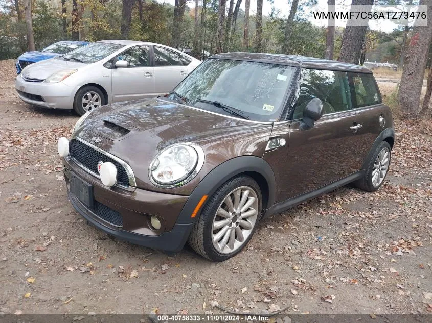 2010 Mini Cooper S VIN: WMWMF7C56ATZ73476 Lot: 40758333