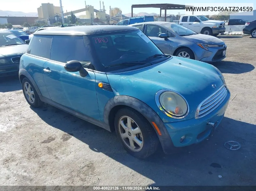 2010 Mini Cooper VIN: WMWMF3C56ATZ24559 Lot: 40823126