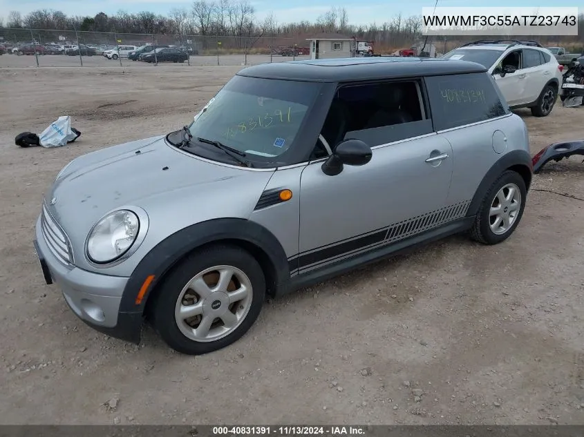 2010 Mini Cooper VIN: WMWMF3C55ATZ23743 Lot: 40831391