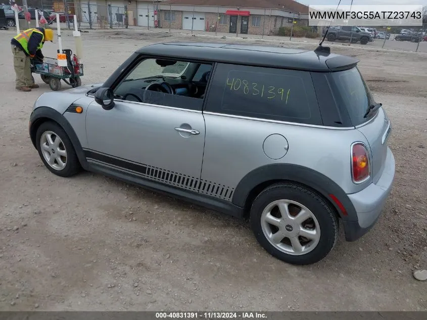 2010 Mini Cooper VIN: WMWMF3C55ATZ23743 Lot: 40831391