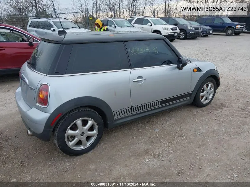 2010 Mini Cooper VIN: WMWMF3C55ATZ23743 Lot: 40831391