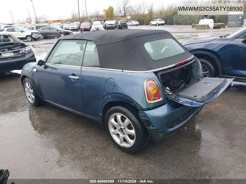 2010 Mini Cooper S VIN: WMWMS3C55ATY08930 Lot: 40866099