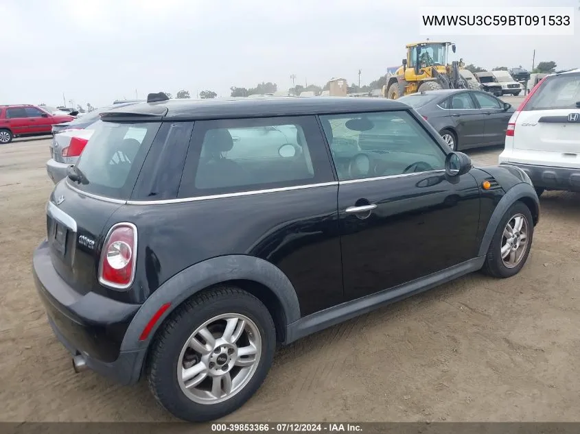 2011 Mini Cooper VIN: WMWSU3C59BT091533 Lot: 39853366