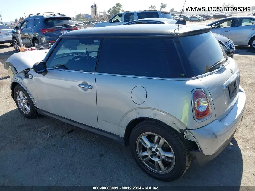 2011 Mini Cooper VIN: WMWSU3C53BT095349 Lot: 40088091