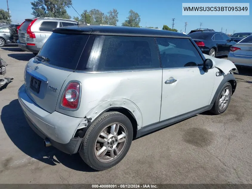 2011 Mini Cooper VIN: WMWSU3C53BT095349 Lot: 40088091