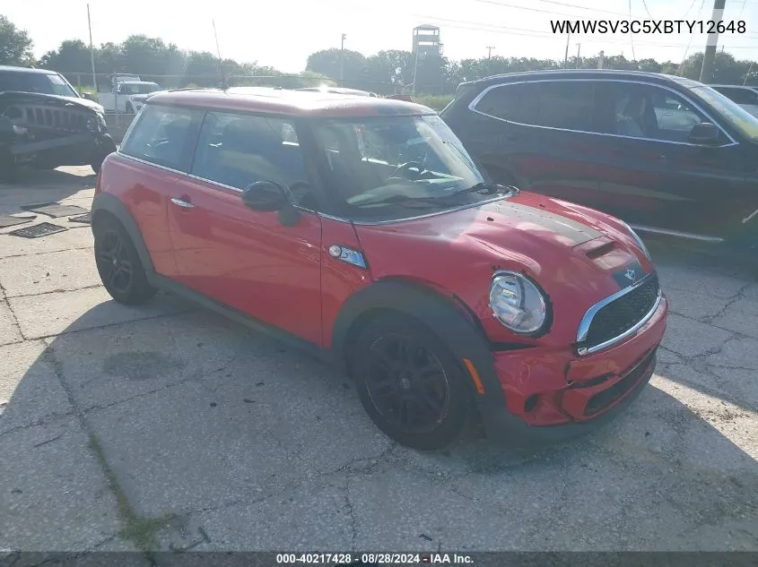 2011 Mini Cooper S VIN: WMWSV3C5XBTY12648 Lot: 40217428