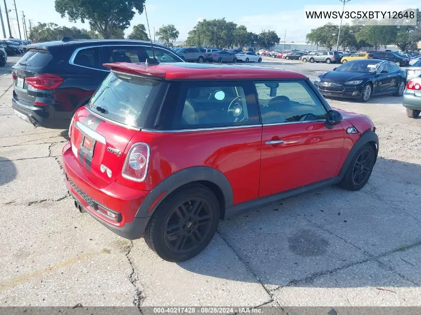 2011 Mini Cooper S VIN: WMWSV3C5XBTY12648 Lot: 40217428