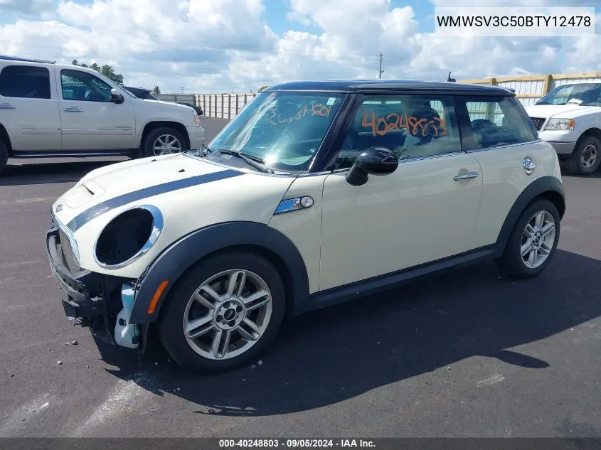 WMWSV3C50BTY12478 2011 Mini Cooper S S