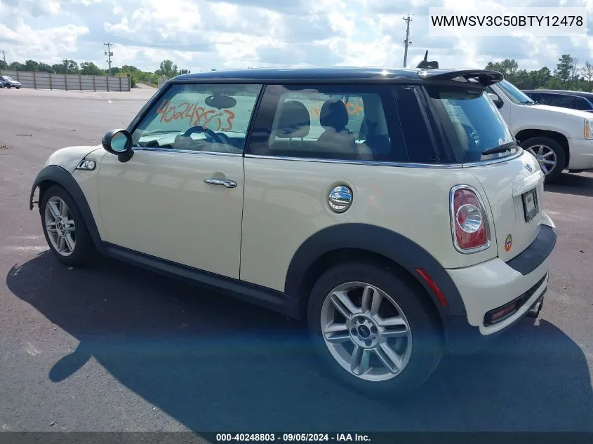 WMWSV3C50BTY12478 2011 Mini Cooper S S