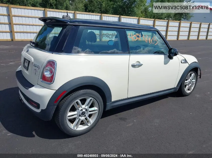 WMWSV3C50BTY12478 2011 Mini Cooper S S