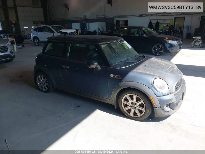 2011 Mini Cooper S VIN: WMWSV3C59BTY13189 Lot: 40319102