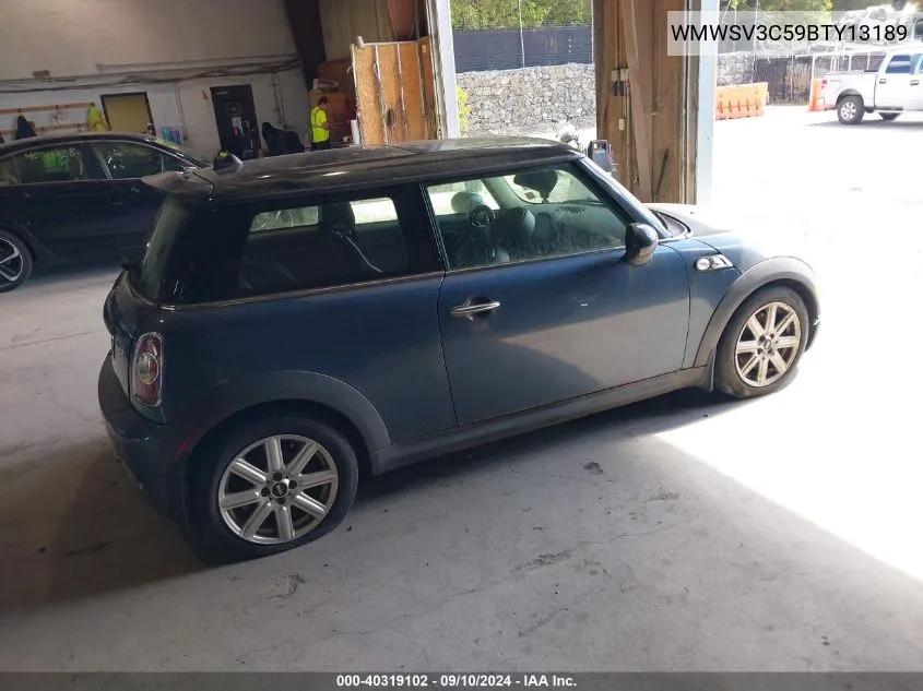 2011 Mini Cooper S VIN: WMWSV3C59BTY13189 Lot: 40319102