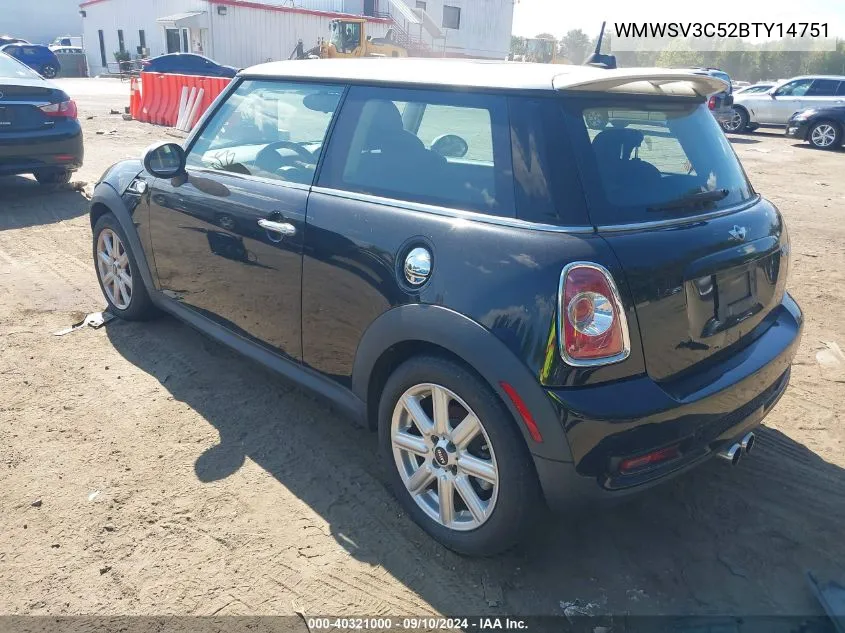 2011 Mini Cooper S VIN: WMWSV3C52BTY14751 Lot: 40321000