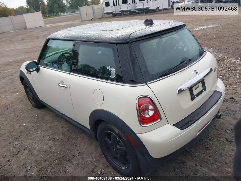 2011 Mini Cooper VIN: WMWSU3C57BT092468 Lot: 40409186