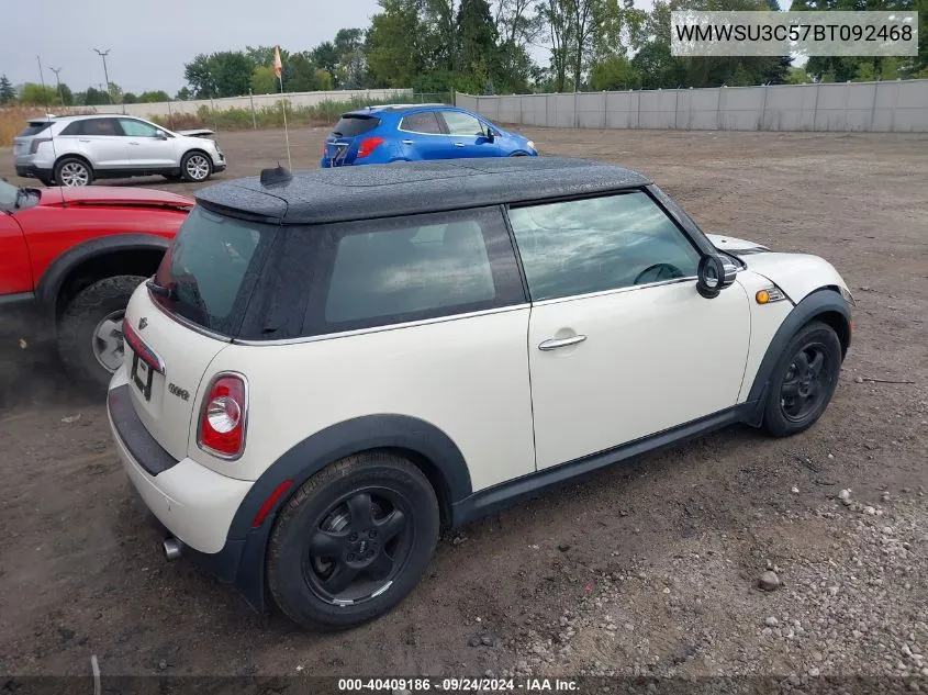 2011 Mini Cooper VIN: WMWSU3C57BT092468 Lot: 40409186