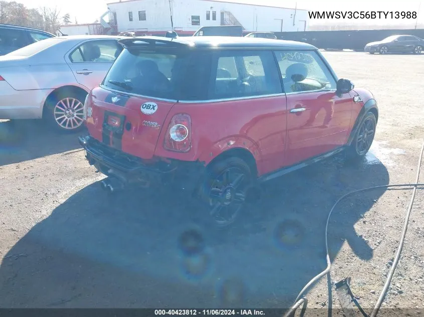 2011 Mini Cooper S VIN: WMWSV3C56BTY13988 Lot: 40423812