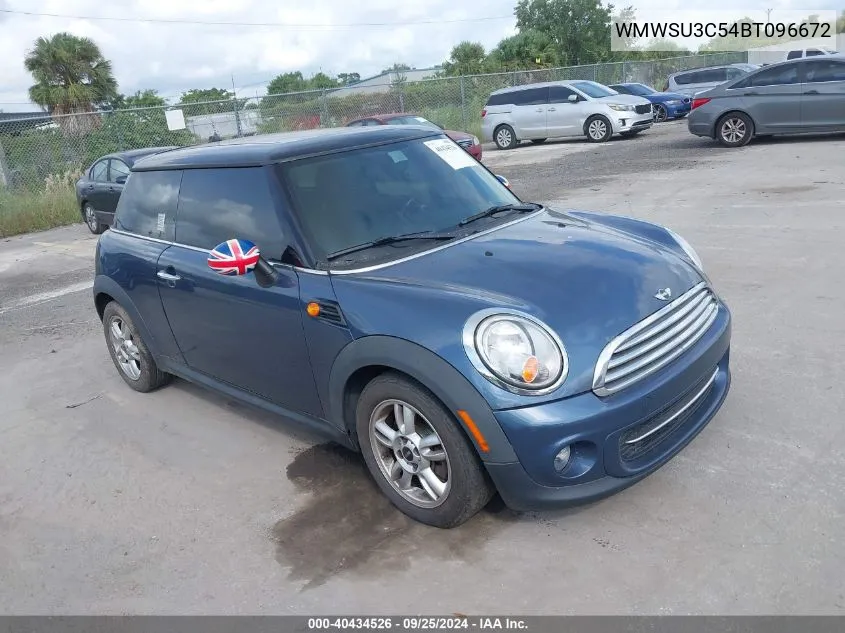 2011 Mini Cooper VIN: WMWSU3C54BT096672 Lot: 40434526