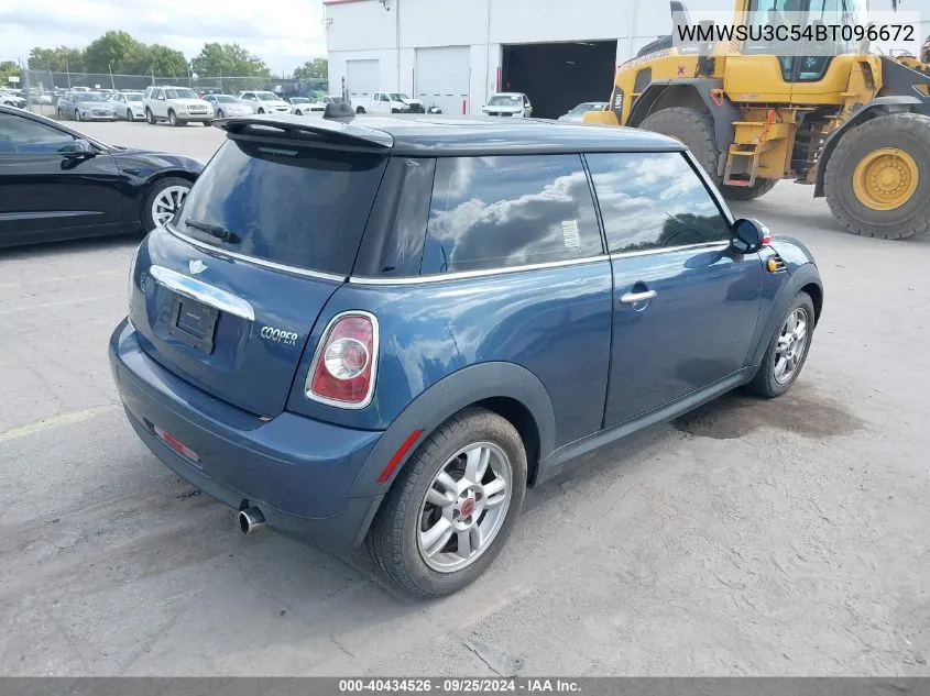 2011 Mini Cooper VIN: WMWSU3C54BT096672 Lot: 40434526