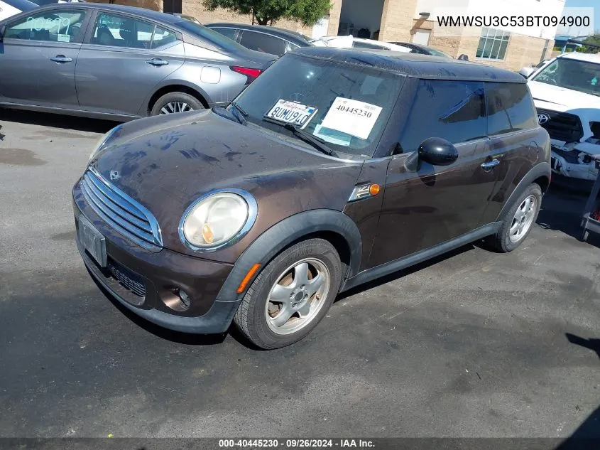 2011 Mini Cooper VIN: WMWSU3C53BT094900 Lot: 40445230