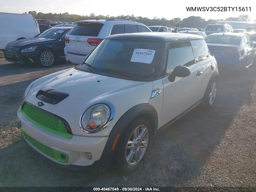 2011 Mini Cooper S VIN: WMWSV3C52BTY15611 Lot: 40467549