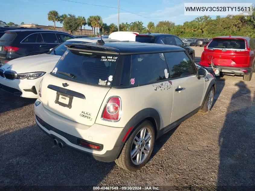 2011 Mini Cooper S VIN: WMWSV3C52BTY15611 Lot: 40467549