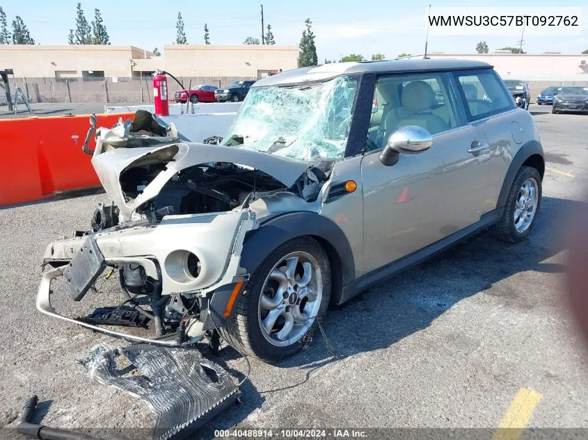 2011 Mini Cooper VIN: WMWSU3C57BT092762 Lot: 40488914